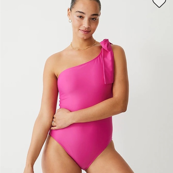 NWT J.Crew Bow One Shoulder One Piece - Picture 3 of 8